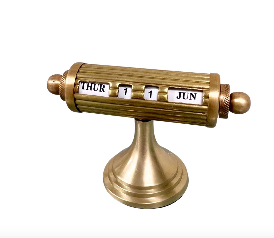 Vintage Brass Calendar