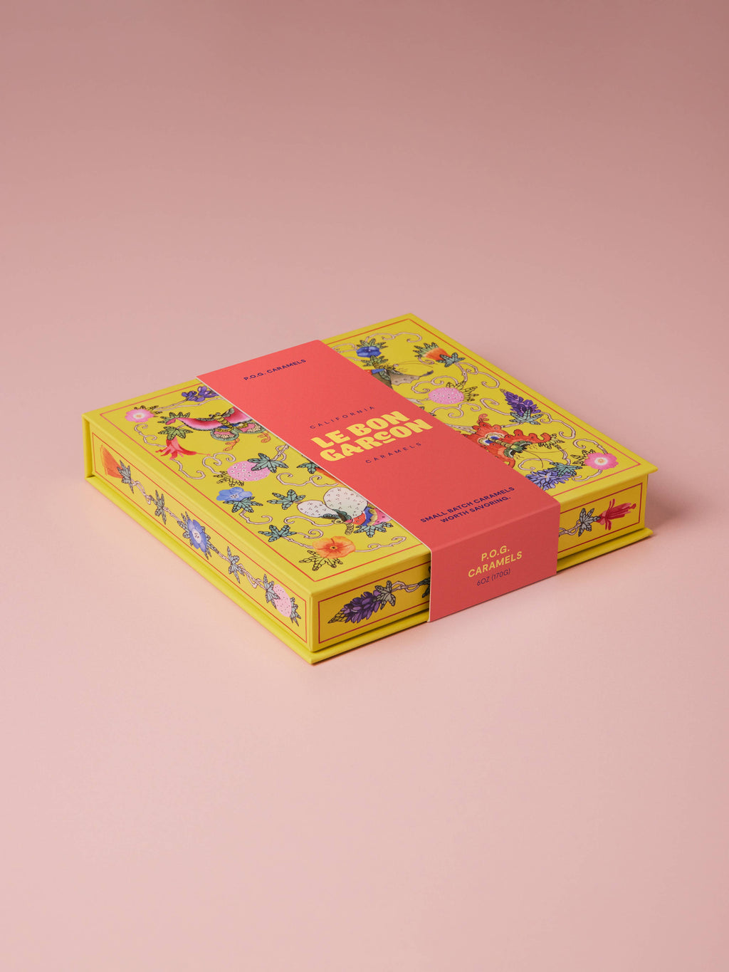P.O.G. Caramels, Yellow Floral Gift Box, 6 oz