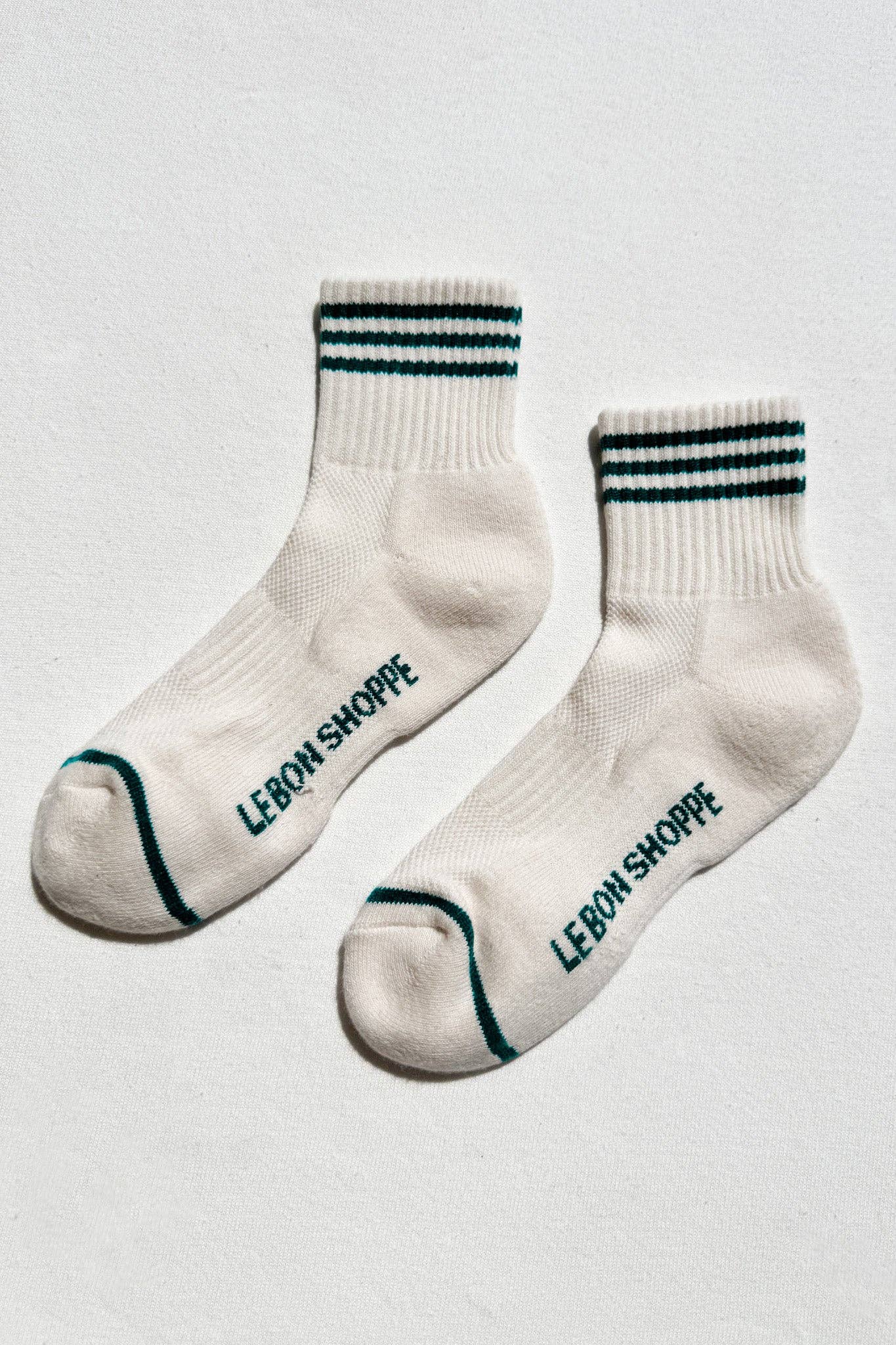 Everyday Cotton Crew Socks – Minimal Stripe Girlfriend Socks
