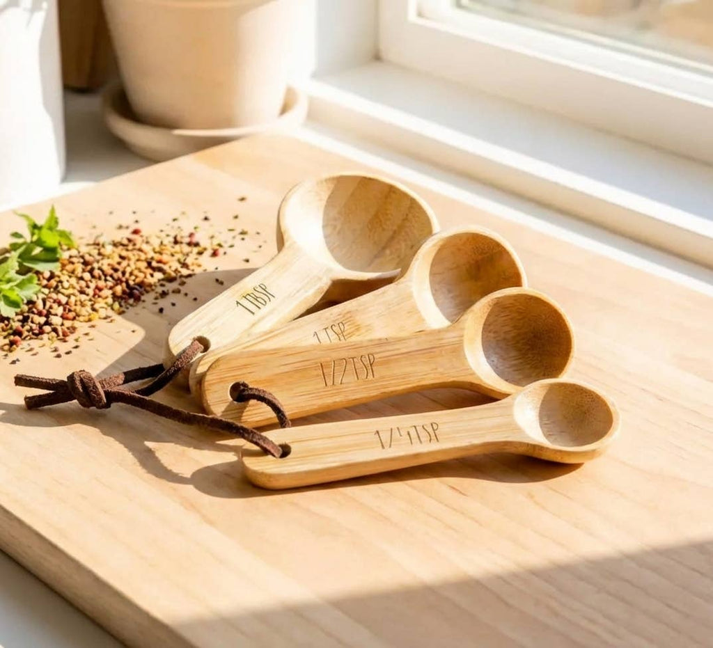 Bamboo Teaspoon Measuring Set