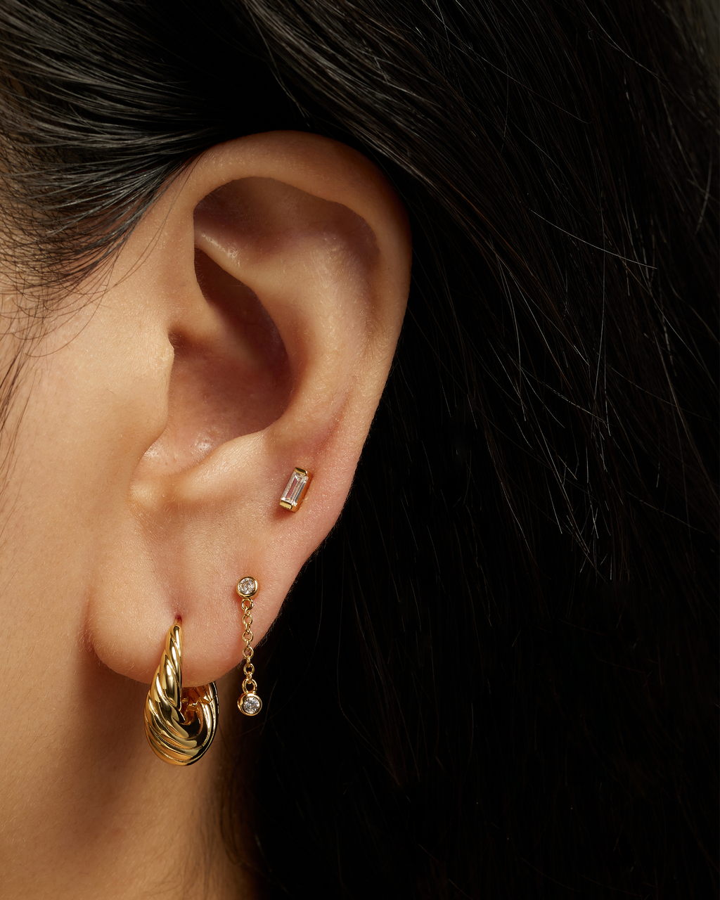 Jadey Baguette Studs Earrings