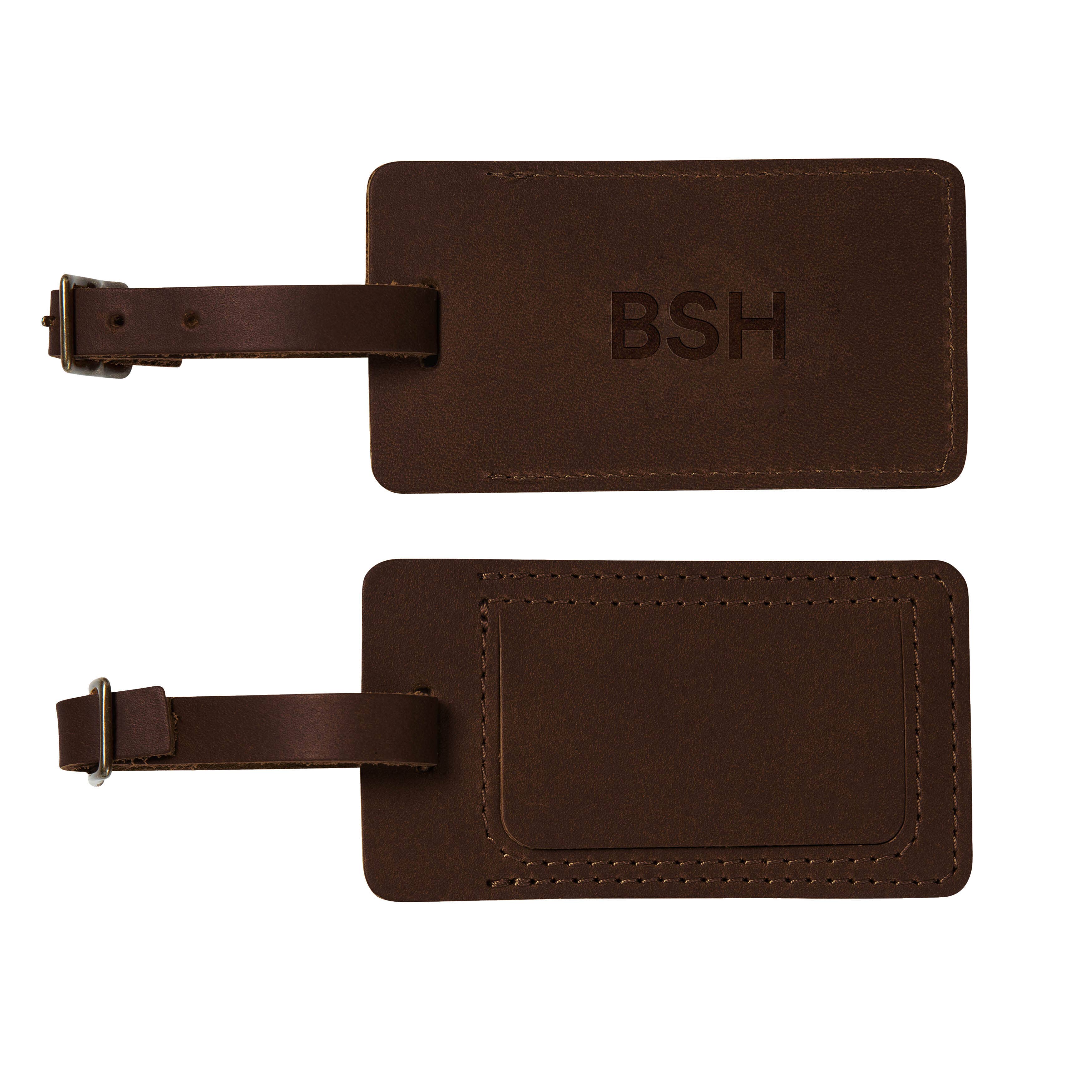 Leather Luggage Tag with Insert
