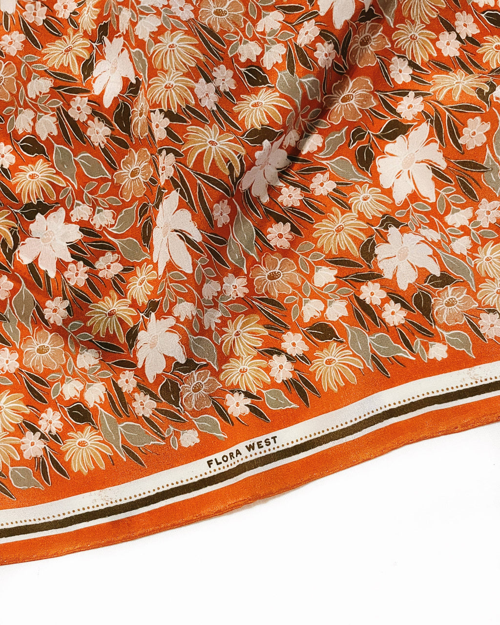 Botanical Garden Floral Silk Scarf