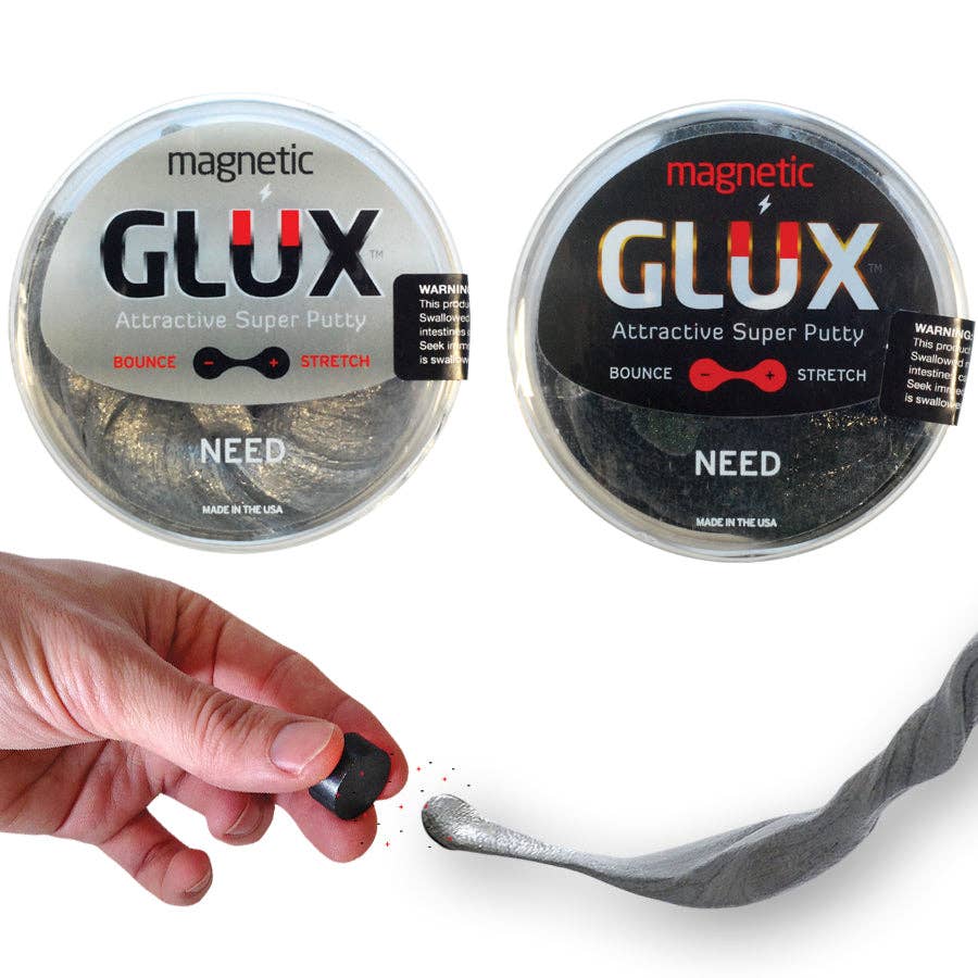 MegaGLUX magnetic collections | Silver and Black Super Putty