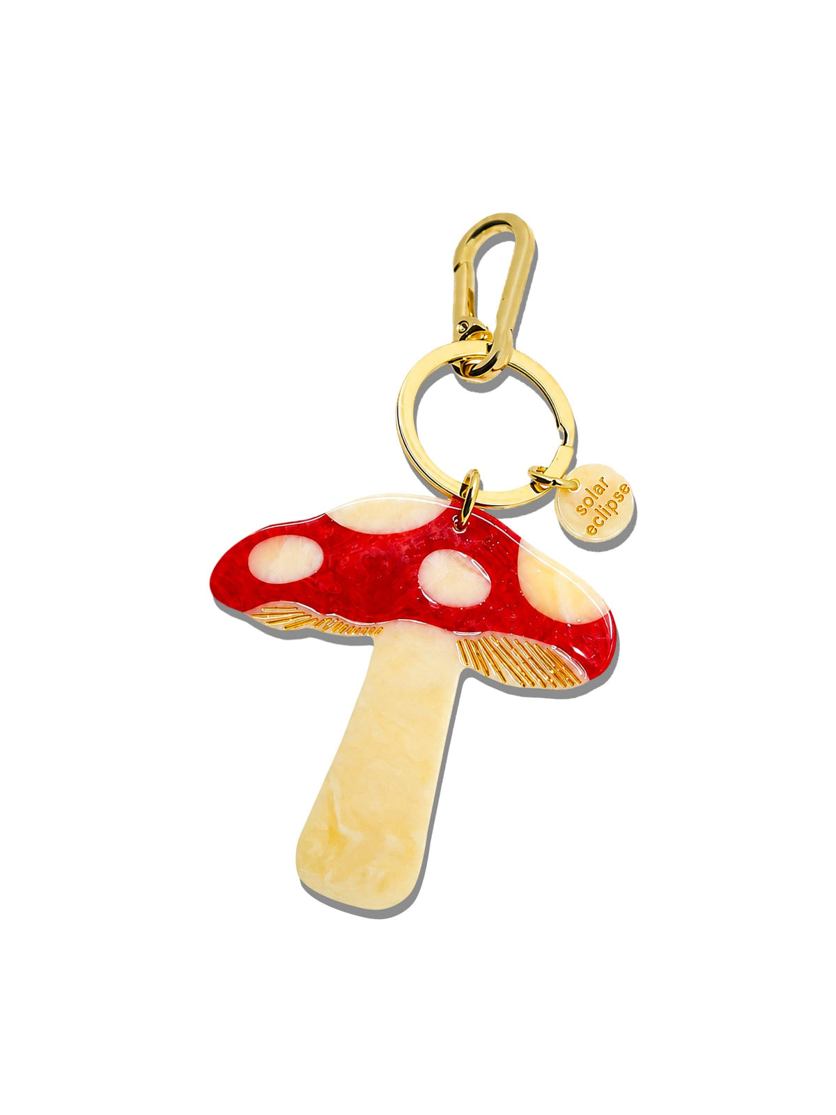 Hand-painted Mushroom Bag Charm + Keychain