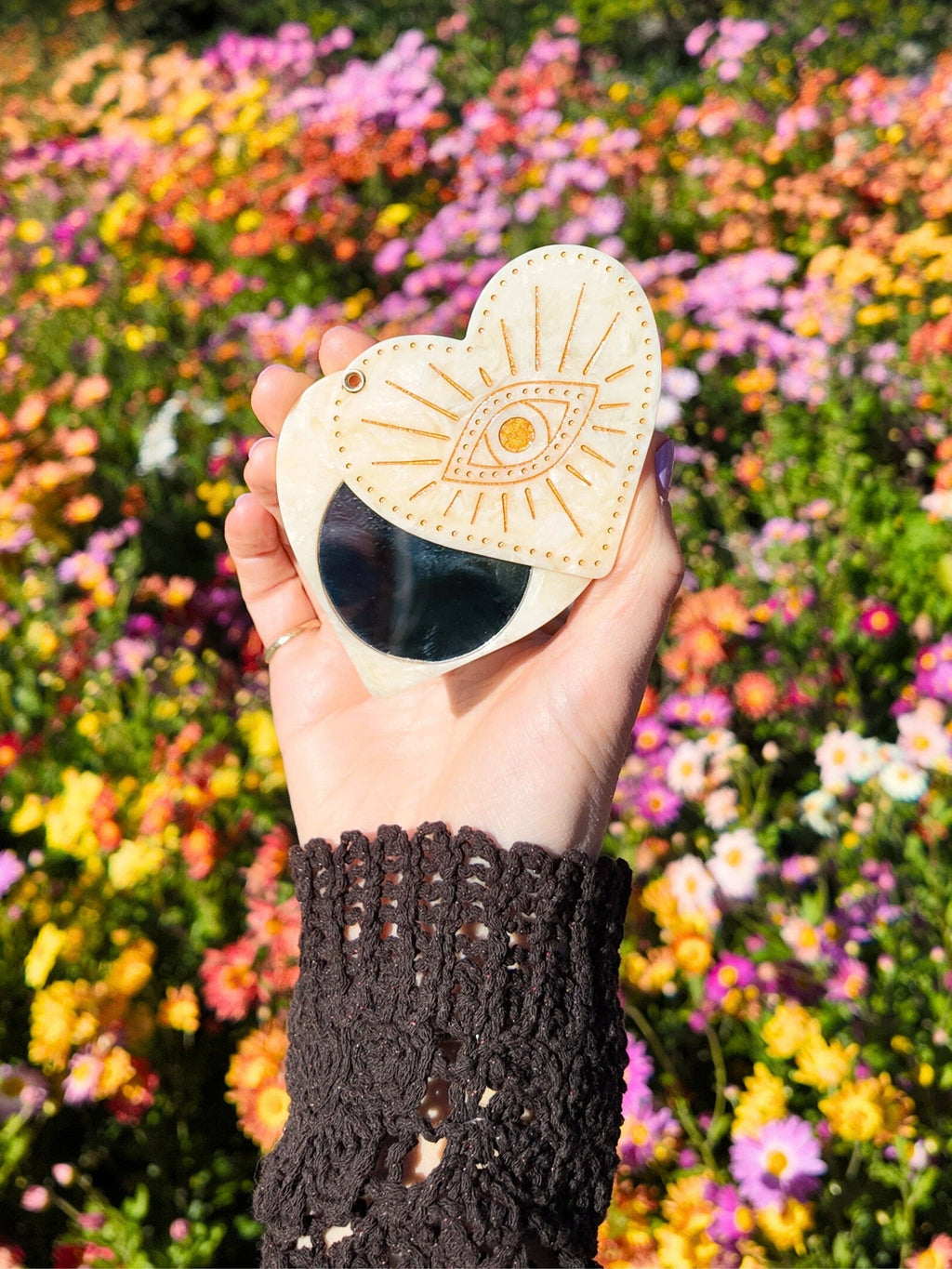 Celestial Heart Compact Mirror