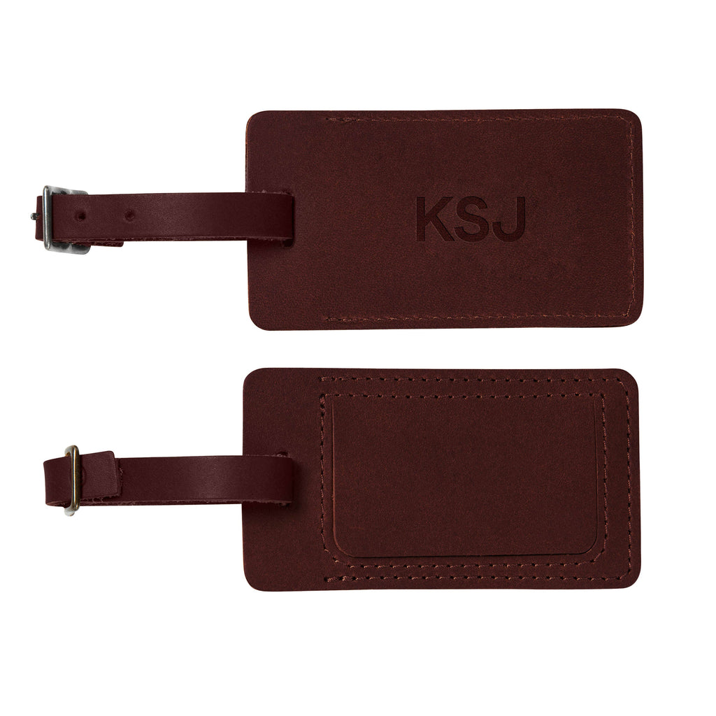 Leather Luggage Tag with Insert