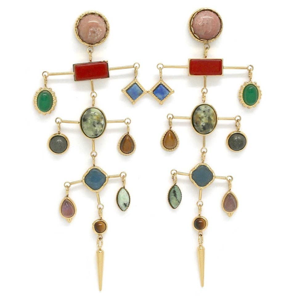 Museum style mobile earrings-304