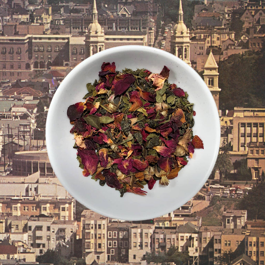 Double Mint Rose Loose Green Tea