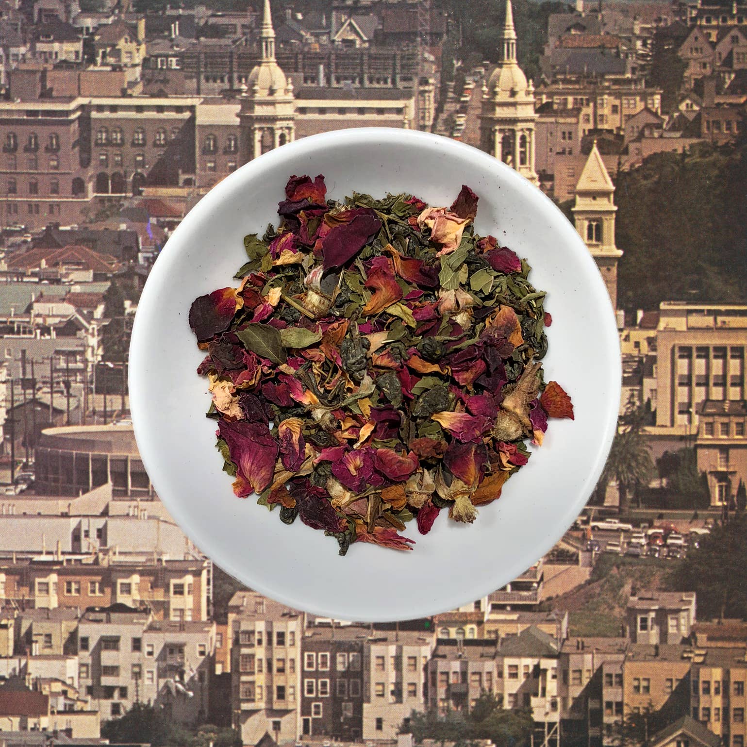 Double Mint Rose Loose Green Tea