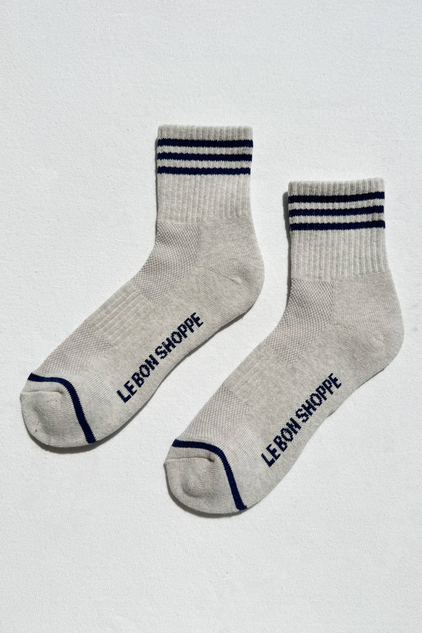 Everyday Cotton Crew Socks – Minimal Stripe Girlfriend Socks