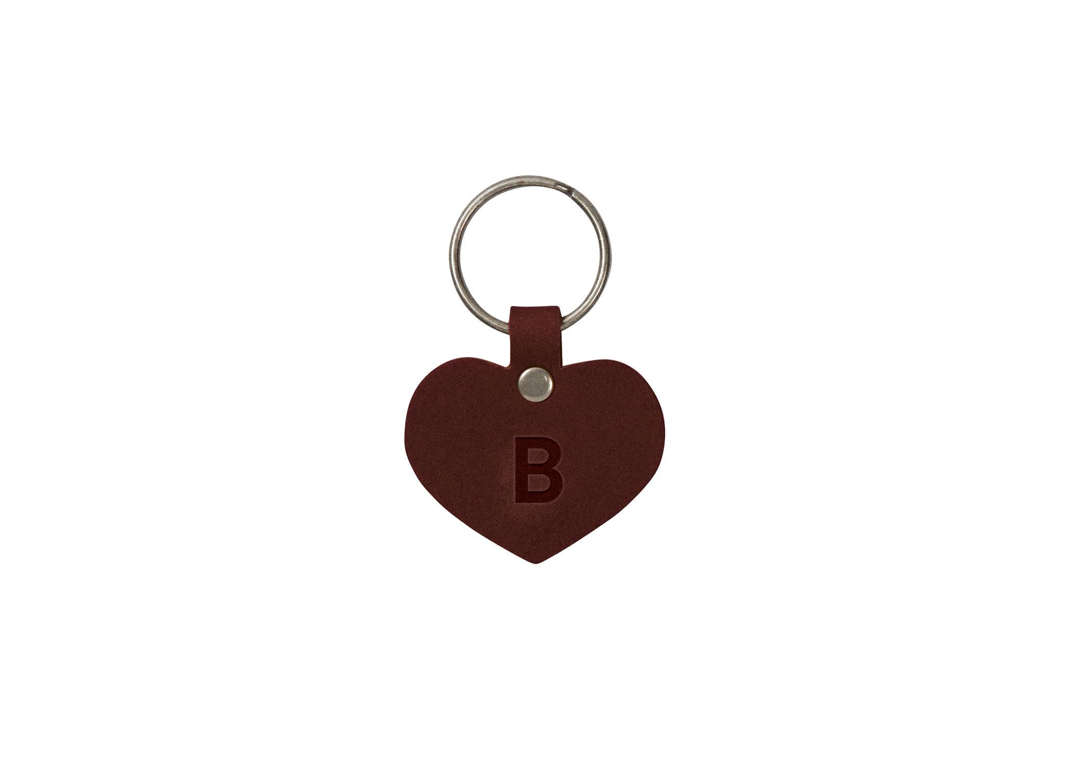 Leather Heart Key Fob
