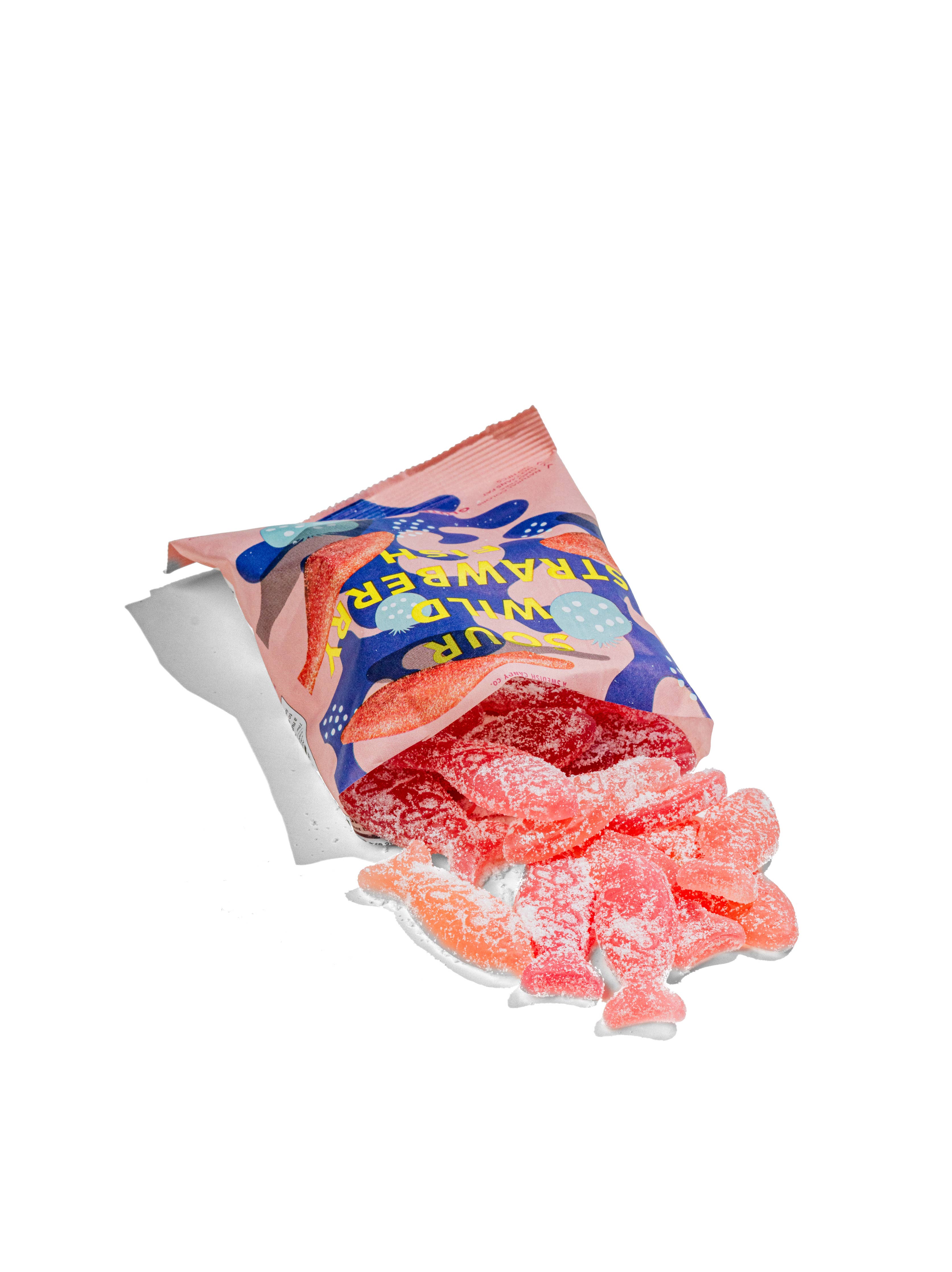 Sour Wild Strawberry Fish Swedish Candy