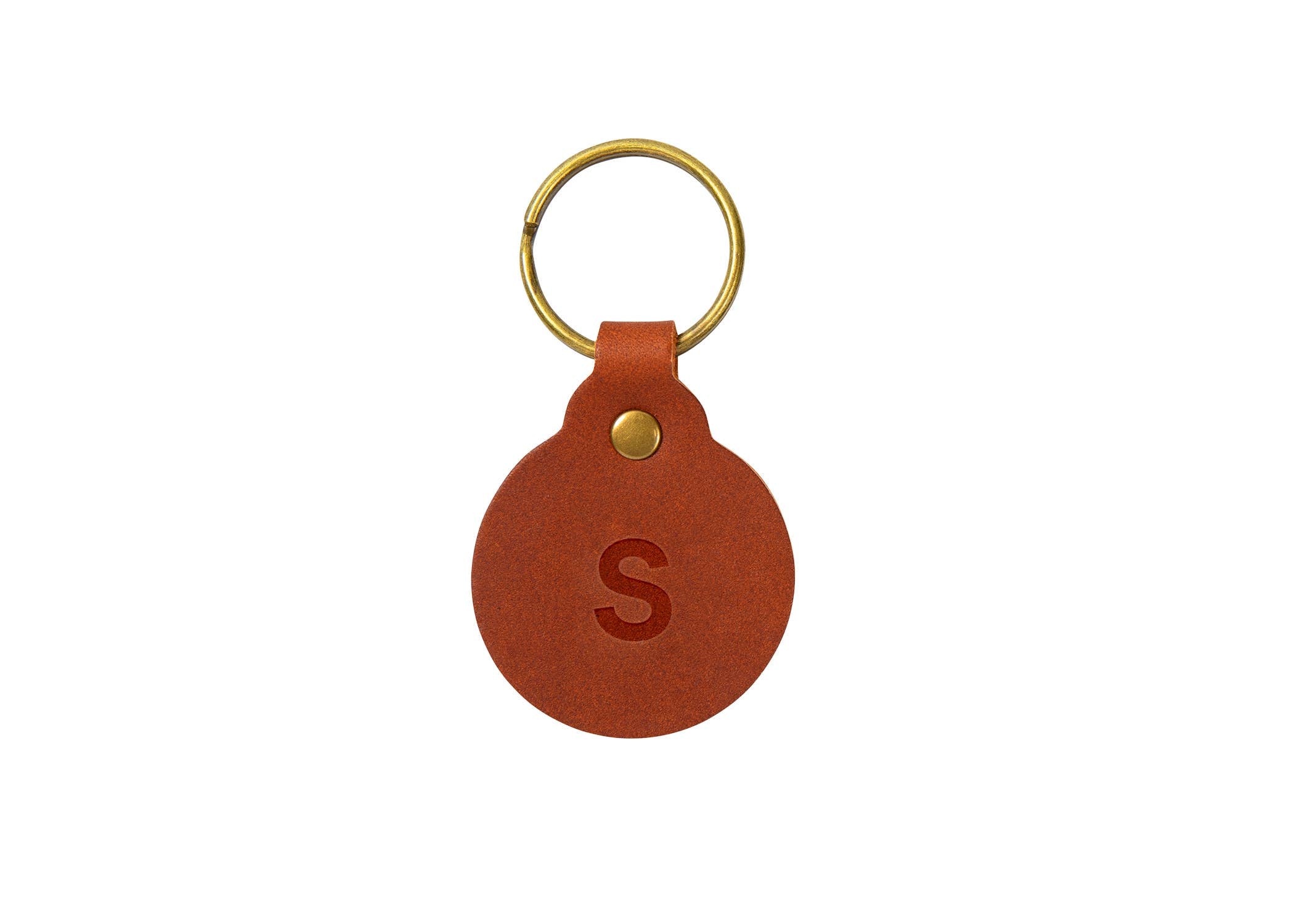 Leather Circle Key Fob