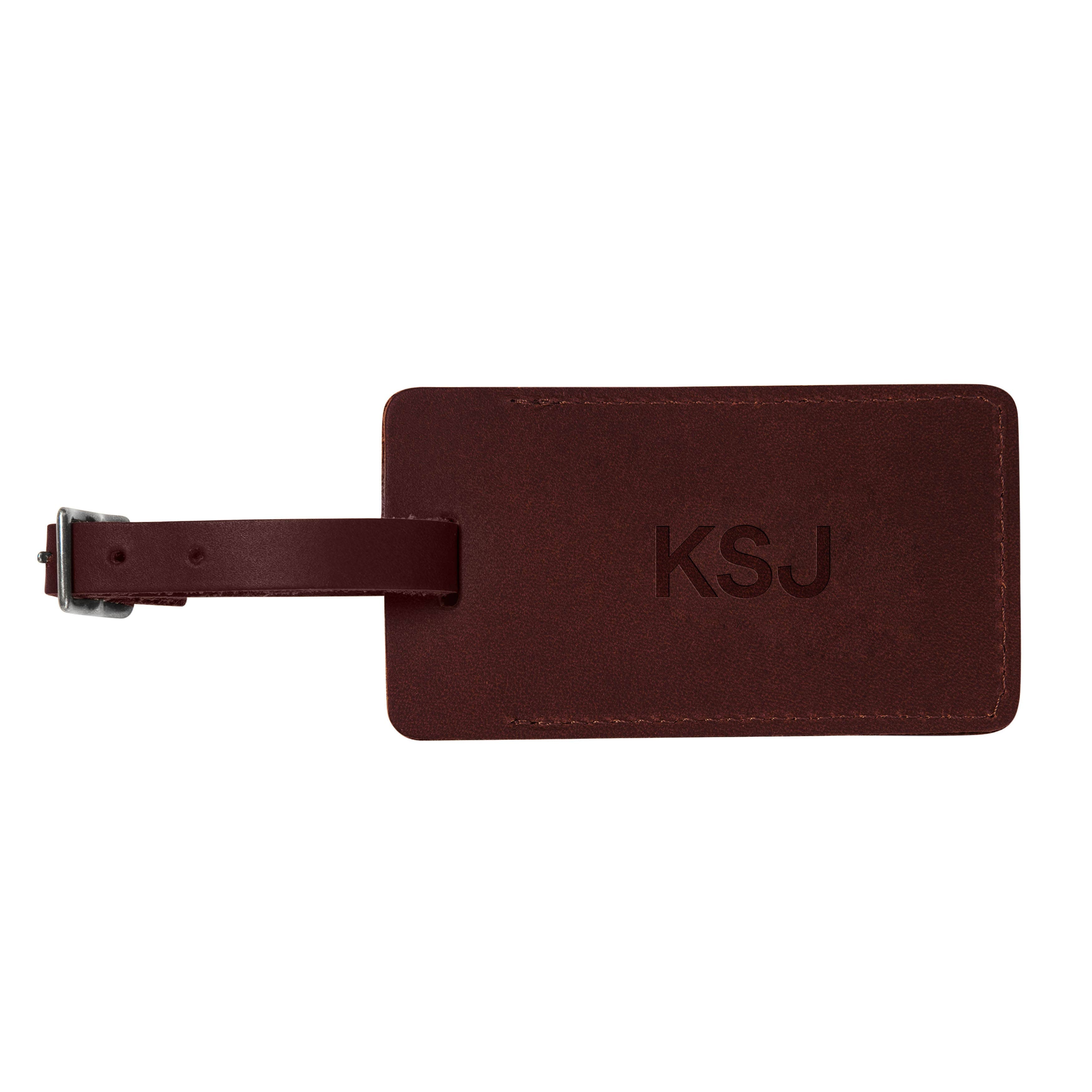 Leather Luggage Tag with Insert