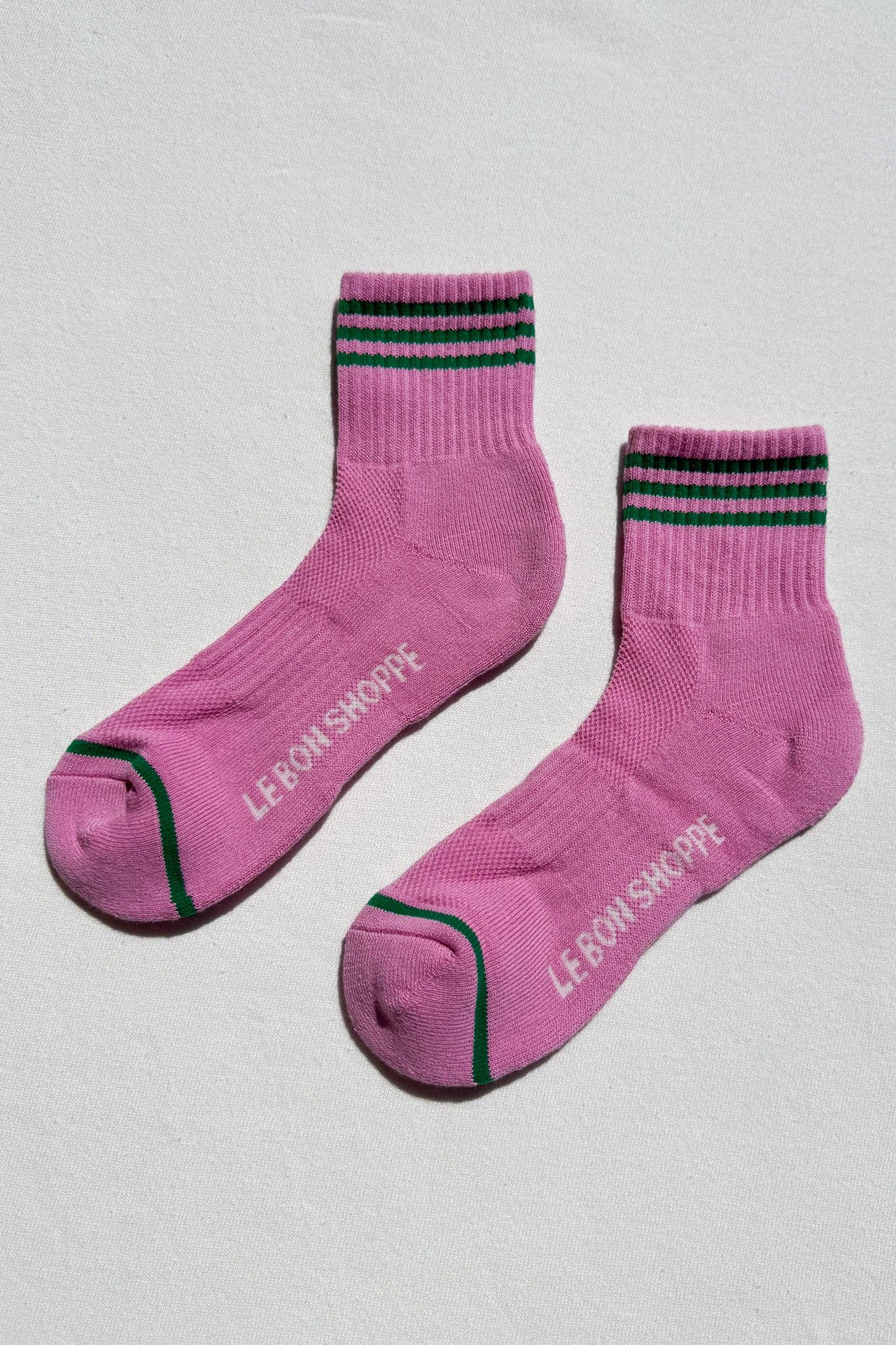 Everyday Cotton Crew Socks – Minimal Stripe Girlfriend Socks