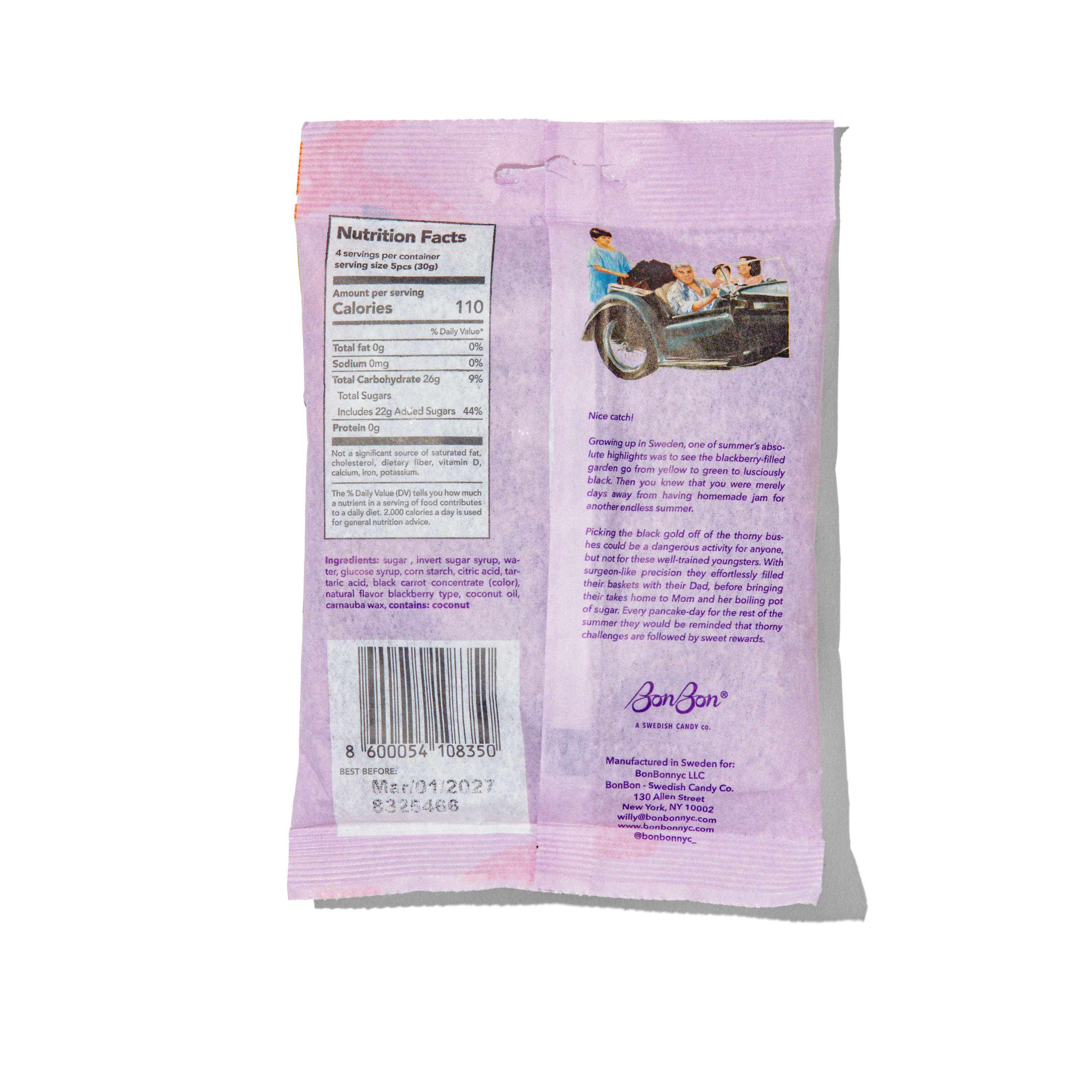 Sour Blackberry Fish Swedish Candy