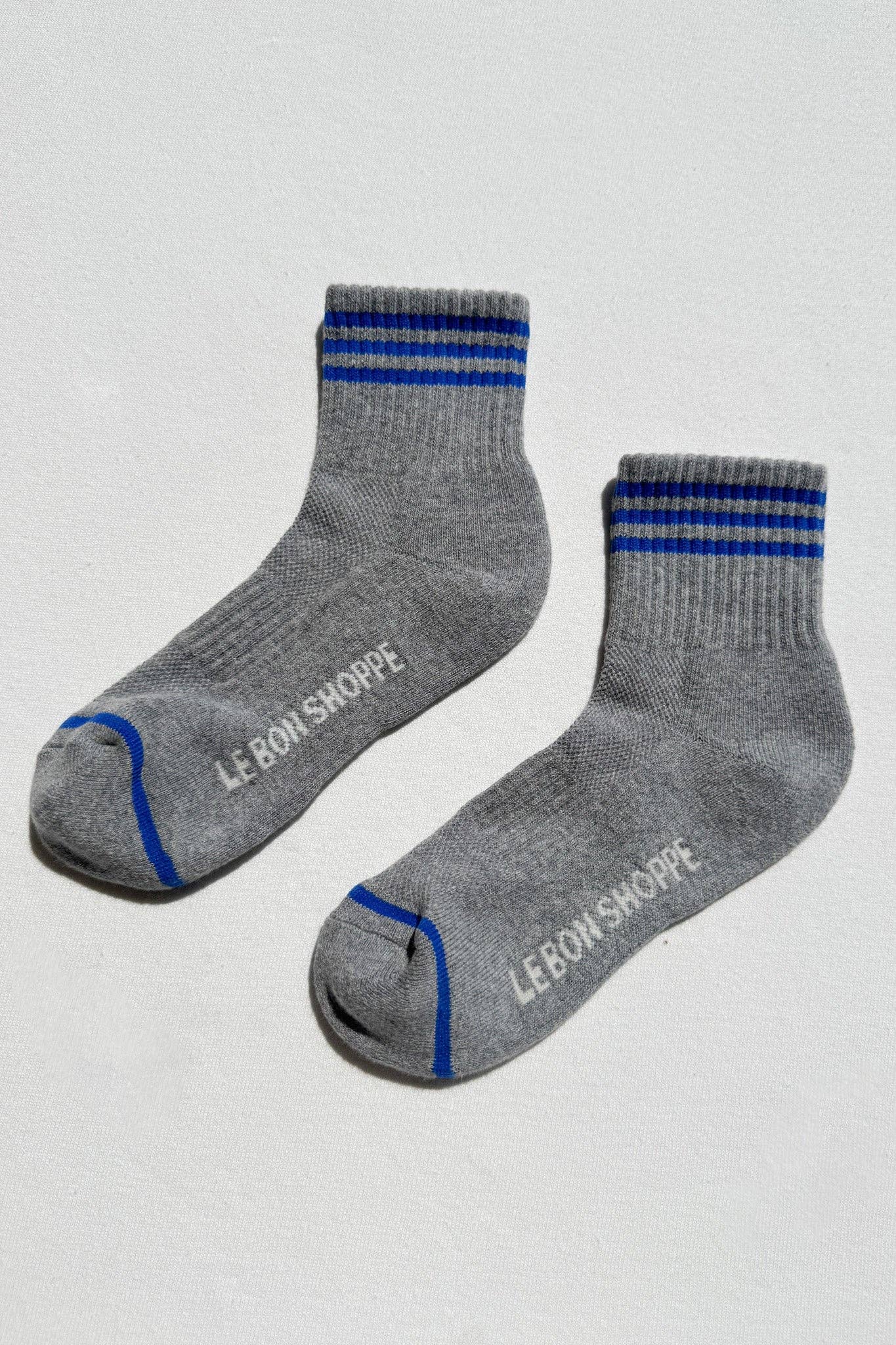 Everyday Cotton Crew Socks – Minimal Stripe Girlfriend Socks