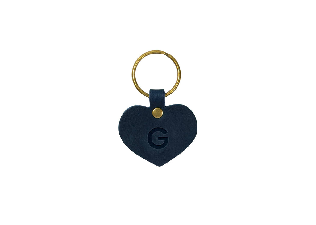 Leather Heart Key Fob