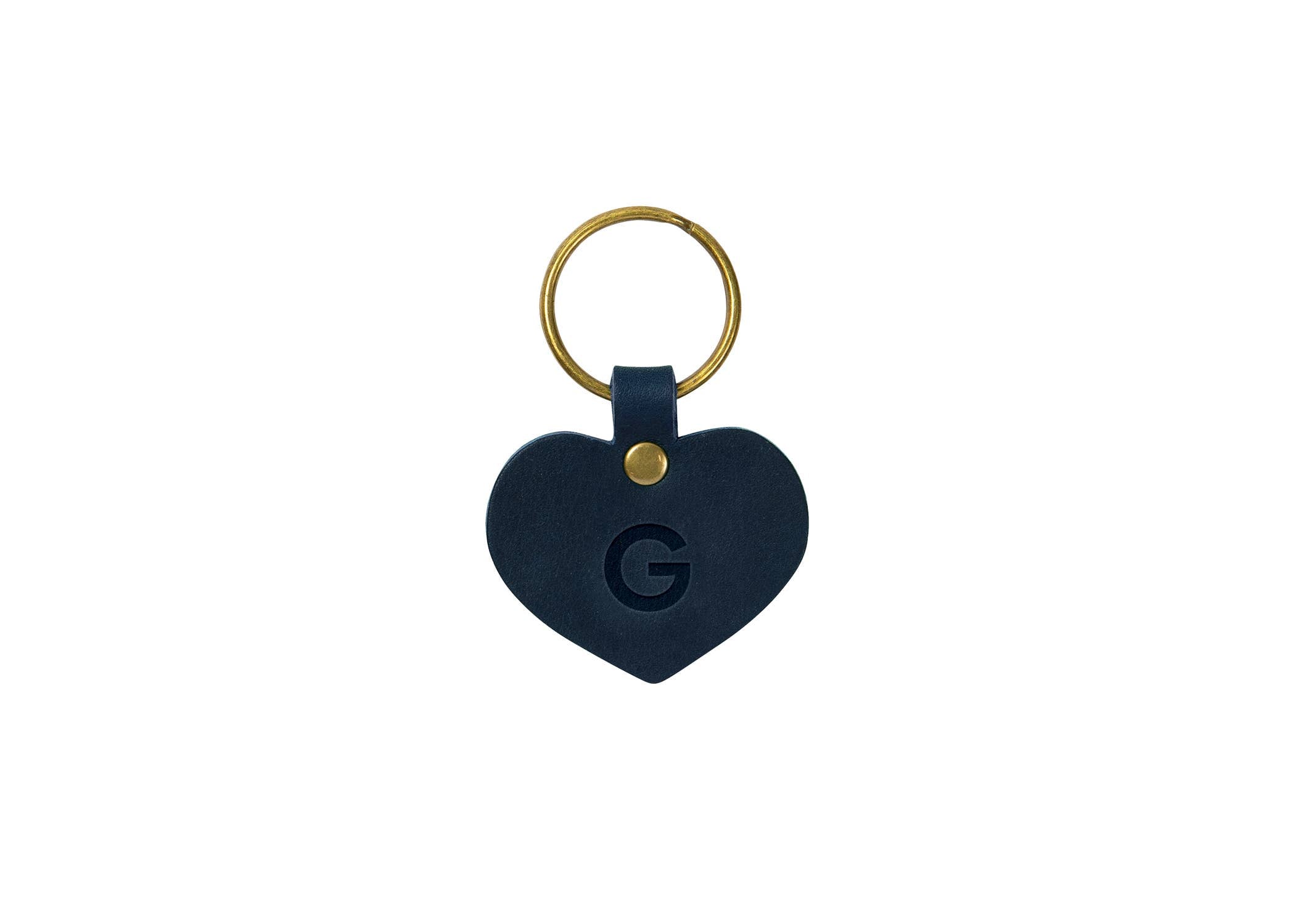 Leather Heart Key Fob