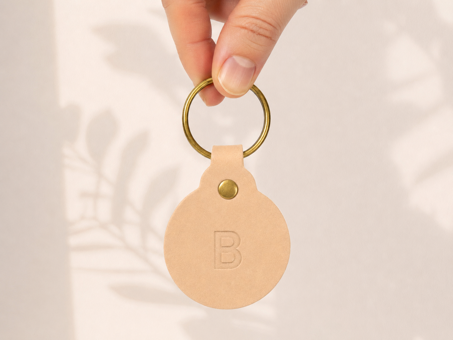 Leather Circle Key Fob