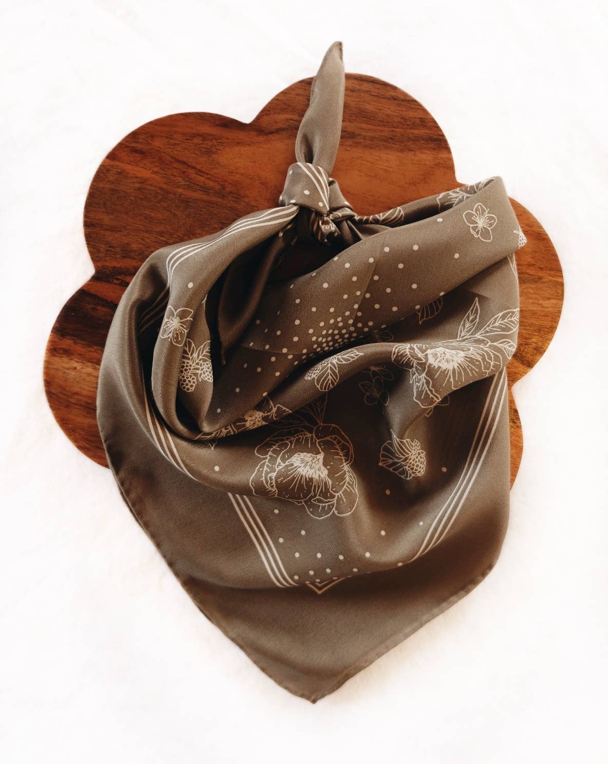 Classic Deep Olive Silk Scarf