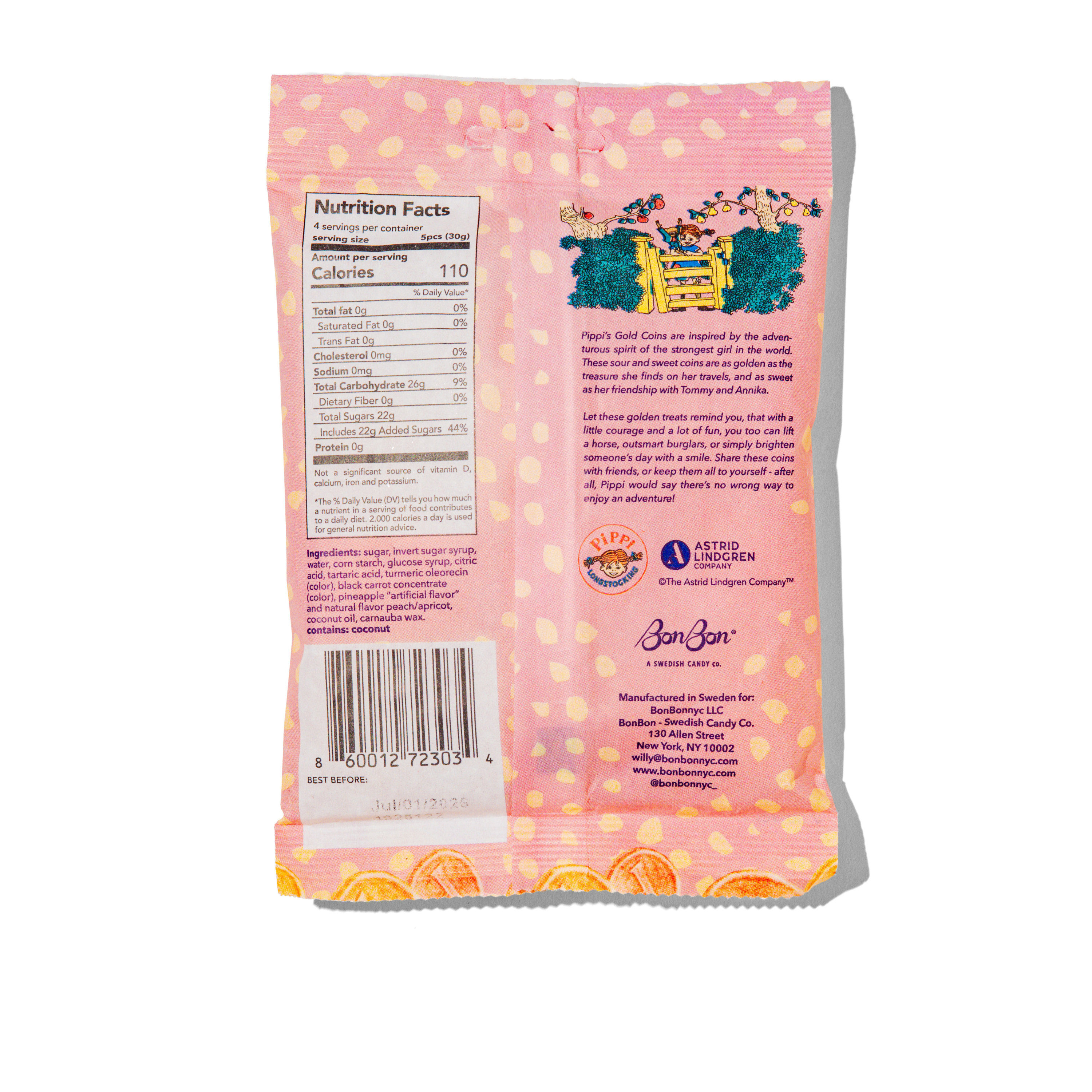 Pippi Longstocking Gold Coins Swedish Candy