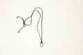 Lennon Velvet Wrap Necklace-black+labradorite